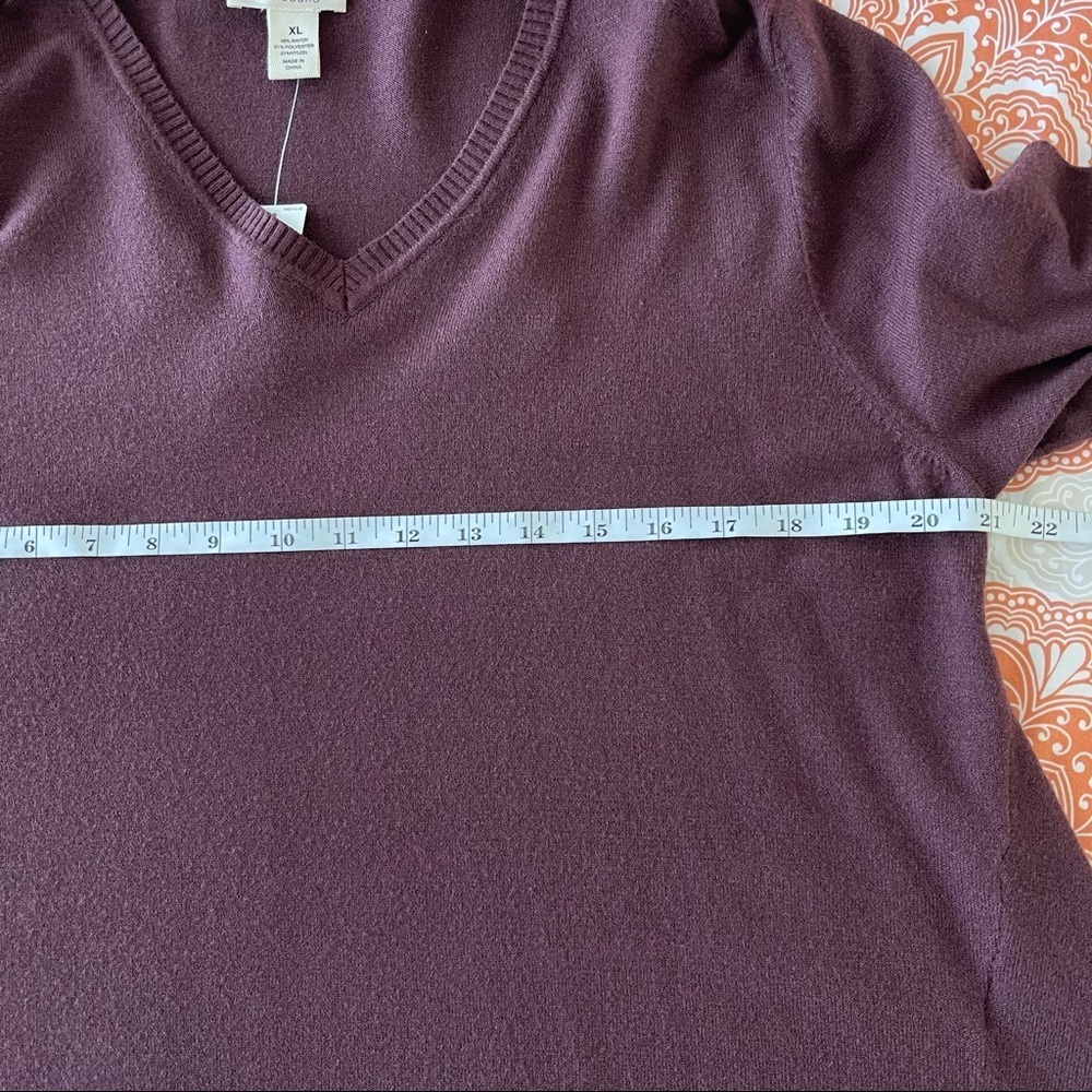 ✅ NWT Westbound Wine Asymmetrical Soft Sweater Tunic - Picture 9 of 10